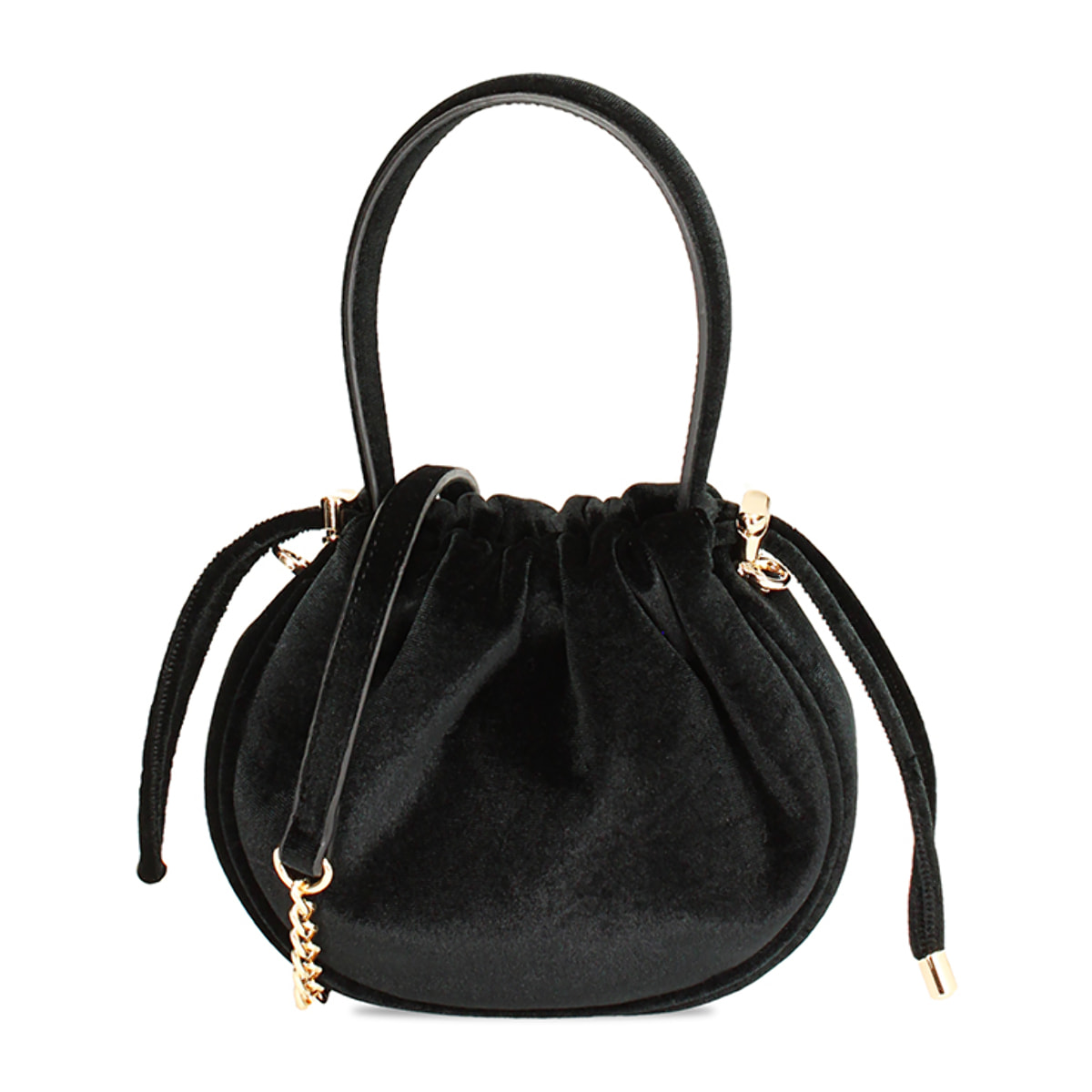 Mini bag nera in velluto