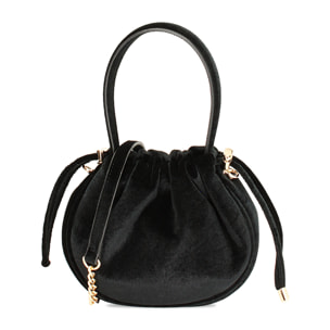 Mini bag nera in velluto