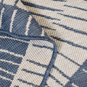 Tapis rond d'extérieur, kilim reversible EX1 B