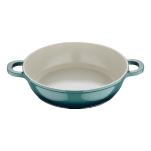 olla baja ø24x6,5cm 2,2l en aluminio fundido con tapa