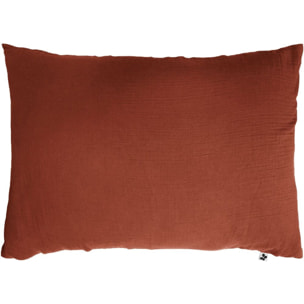 Taie D'oreiller 100 % gaze De Coton Terracotta