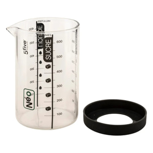 Verre doseur 0,6L "Silitop" noir