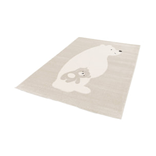 Tapis intérieur enfant beige créme oursons RYAN