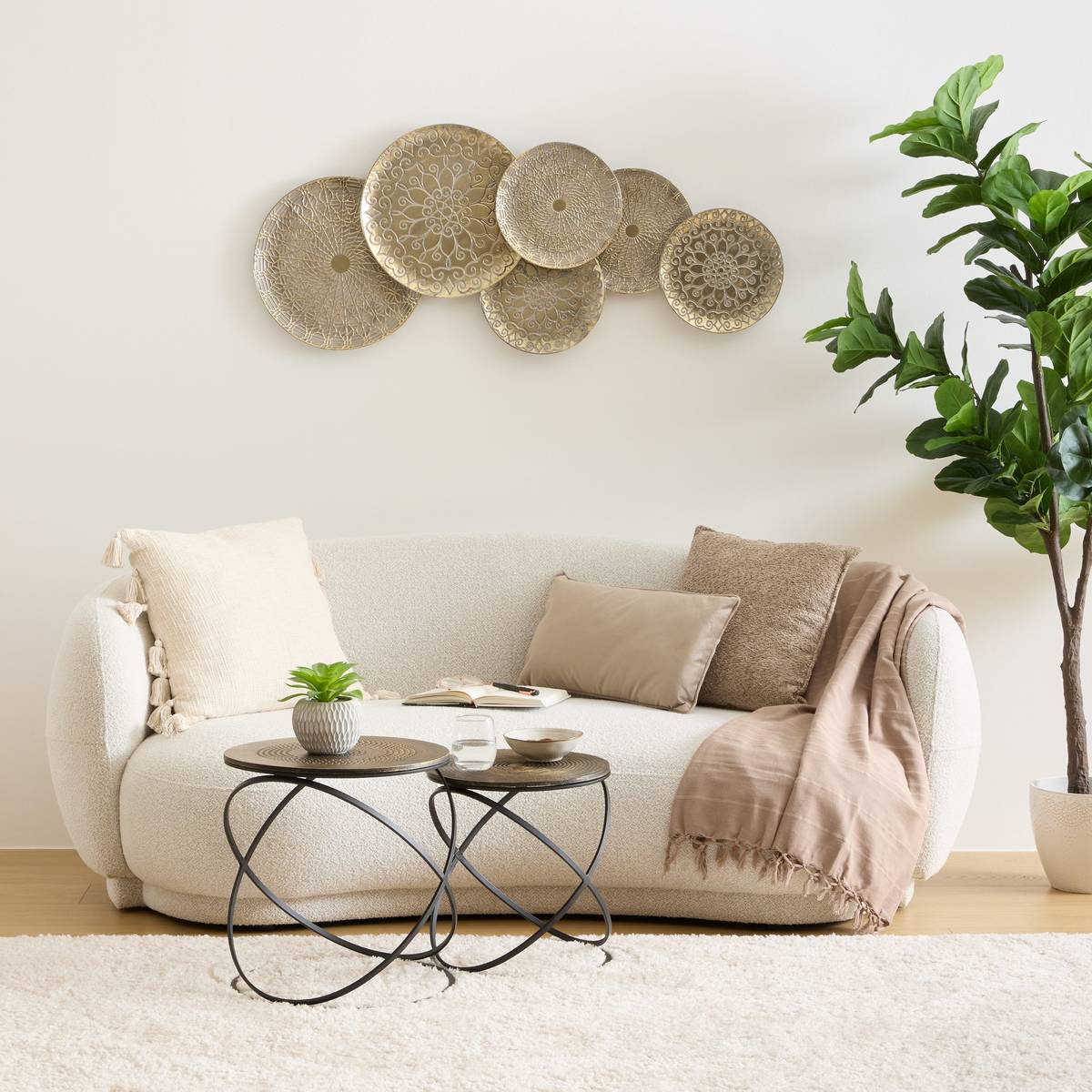 Décoration murale Junon 51x118cm doré