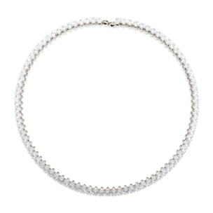 Collar con Circonita Brillante acabado plata
