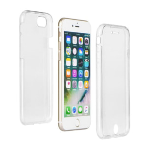 Coque iPhone 7/8/ iPhone SE 2020 intégrale avant arriere transparente 360° Ultra Slim en silicone souple