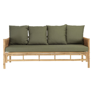 VITAL - Canapé 3 p. 1 pouf 1 table basse bambou