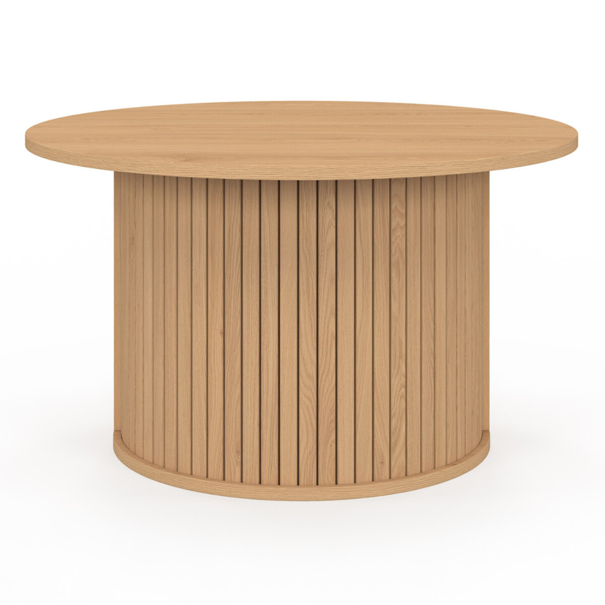 Table basse ronde Albane pieds lattes