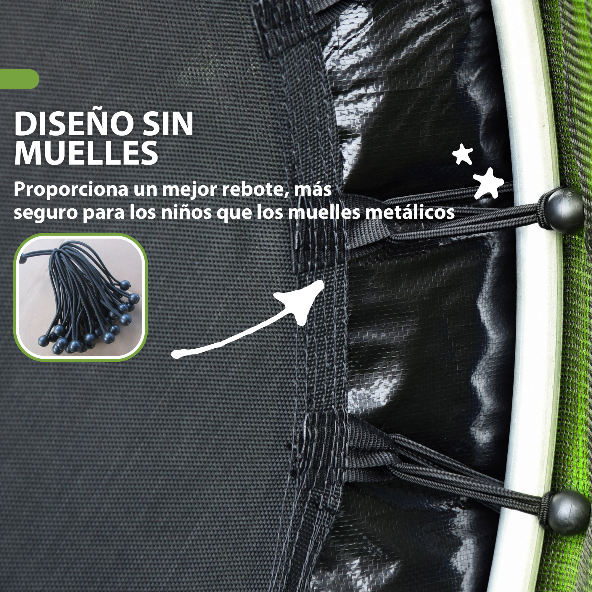 Cama Elástica Infantil Ø140x190 cm Trampolín para Niños de 3-6 Años con Red de Seguridad Carga 45 kg para Interior Verde