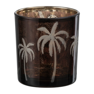 J-Line photophore Feuilles De Palmier - verre - marron - small - 6 pcs