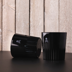 Set de 2 vasos negros para whiskey 345ml scalpers home