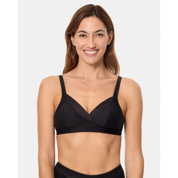 Sujetador sin aros de capacidad con encaje