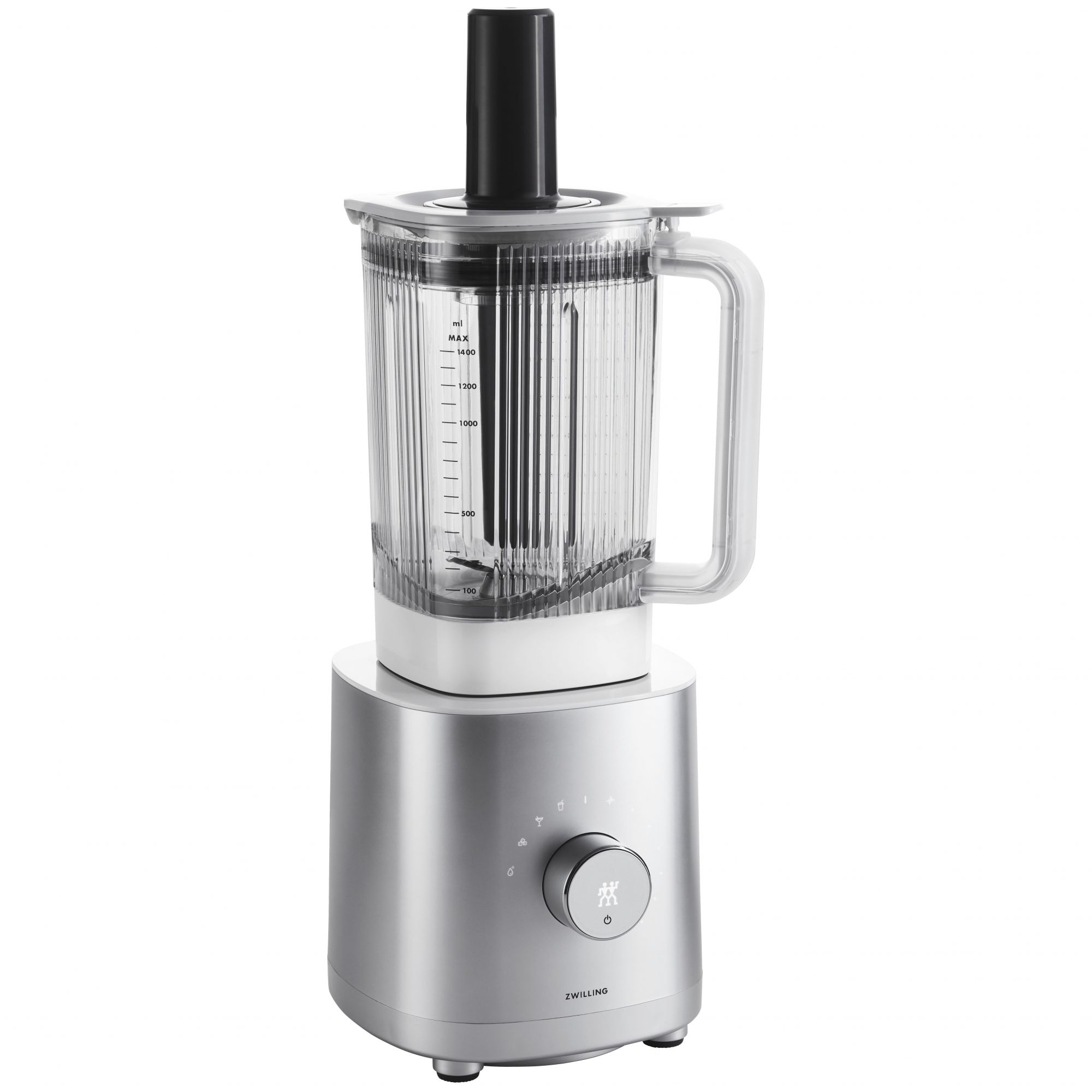 ZWILLING Blender Universel, 5 Programmes, 1,4 Litres, 1200W, 220-240V, Moteur DC, Prise UE, Argent, série Enfinigy