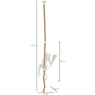 LAMPADARIO MONKEY BIANCO CM Ø 27X32X60