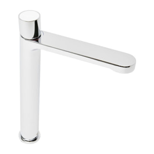 Mitigeur de lavabo XL Fusion avec levier de vidange en verre blanc (SATBSFU285BS)