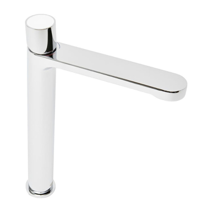 Mitigeur de lavabo XL Fusion avec levier de vidange en verre blanc (SATBSFU285BS)