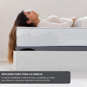 Colchón Transpirable - 30 cm de altura - Confort premium - Firmeza Media/Alta - Diamond
