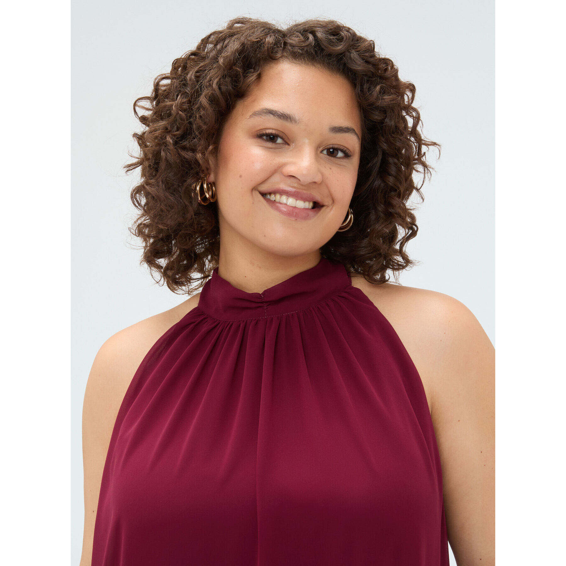 Fiorella Rubino - Vestito lungo Free scollo halter - Bordeaux