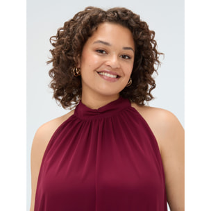 Fiorella Rubino - Vestito lungo Free scollo halter - Bordeaux