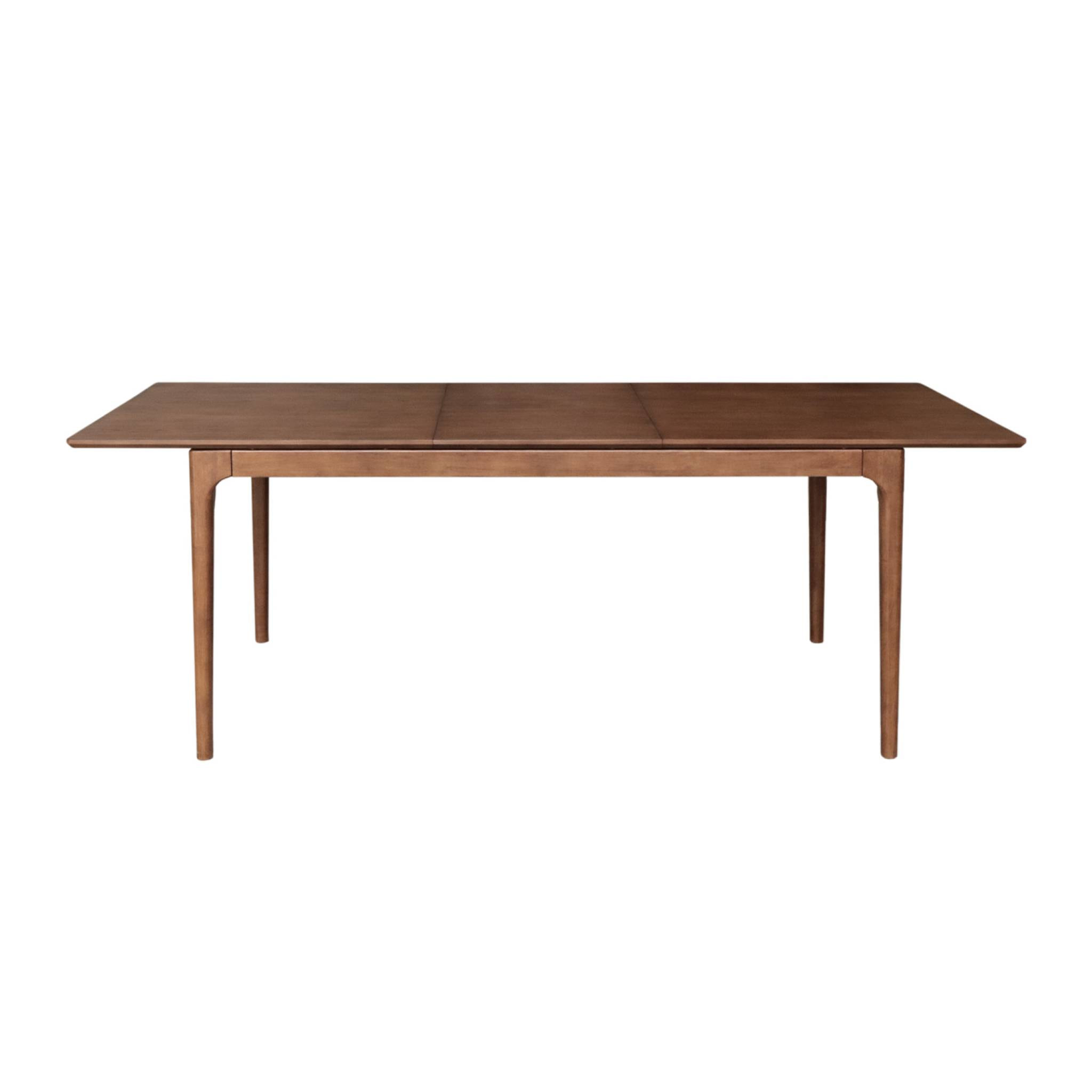 Table à manger rectangulaire extensible bois d'hévéa et placage frêne 6-8 places ELENA