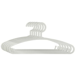 Lot de 6 cintres enfant gris plastique