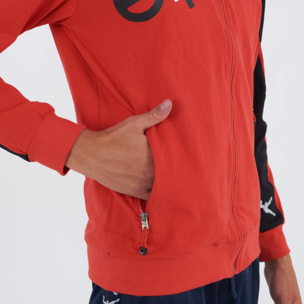 Felpa in jersey con zip e cappuccio Profeo