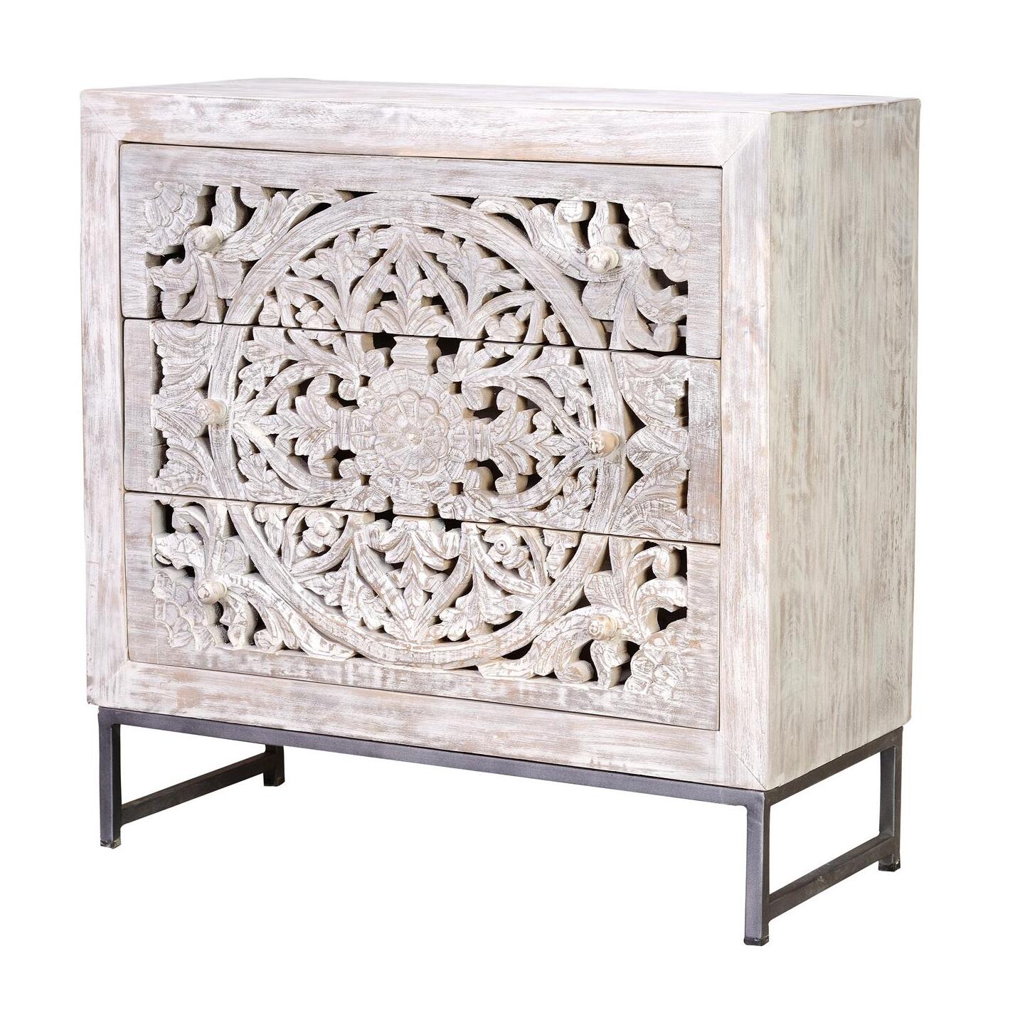 Cómoda - madera de mango - 81x80x35cm