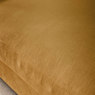 Canapé 2 places déhoussable tissu ocre L 198 x P 88 x H 85cm - Neo