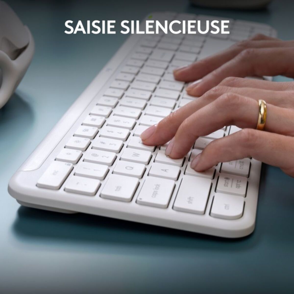 Clavier sans fil LOGITECH Signature Slim K950 Bluetooth Blanc