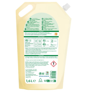 Pack de 5 - Rainett - Lessive Liquide Peaux Sensibles Ecolabel Savon de Marseille 1,6l - Recharge 32 lavages