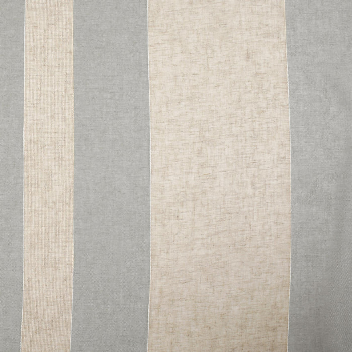 Tissu plombé en voile rayé - Gris