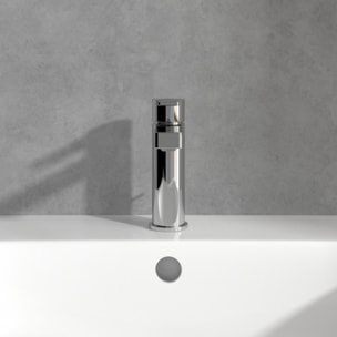 Mitigeur lavabo Architectura avec tirette chrome