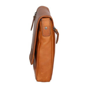 Borsa a Tracolla da Uomo in Vera Pelle fashion 26x30x7 cm