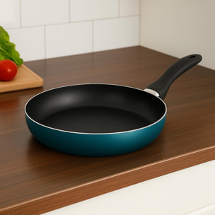 Sartén de Ø28x5cm en Aluminio prensado color Azul metalizado