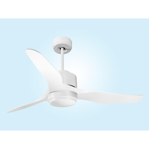 Ventilateur de Plafond ø127 cm avec Wifi Réversible Hypersilence pour 35 m² 40 W Blanc