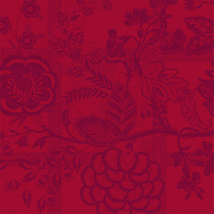 Serviette pur lin motif jacquard rouge Scarlett carmin
