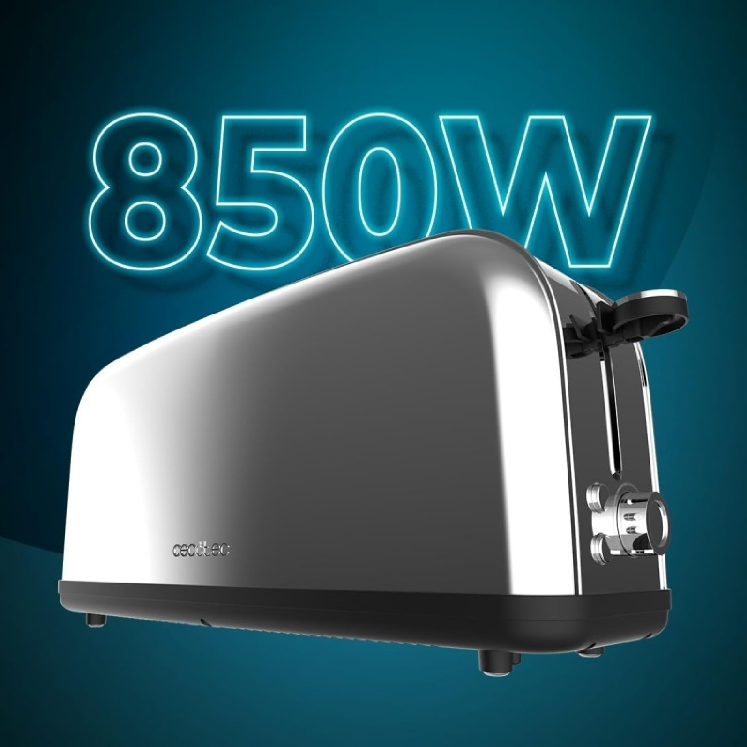 Cecotec Grille-pain vertical Toastin' time 850 Inox Long Lite