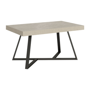 Table extensible 90x140/244 cm Booster cachemire pieds anthracite