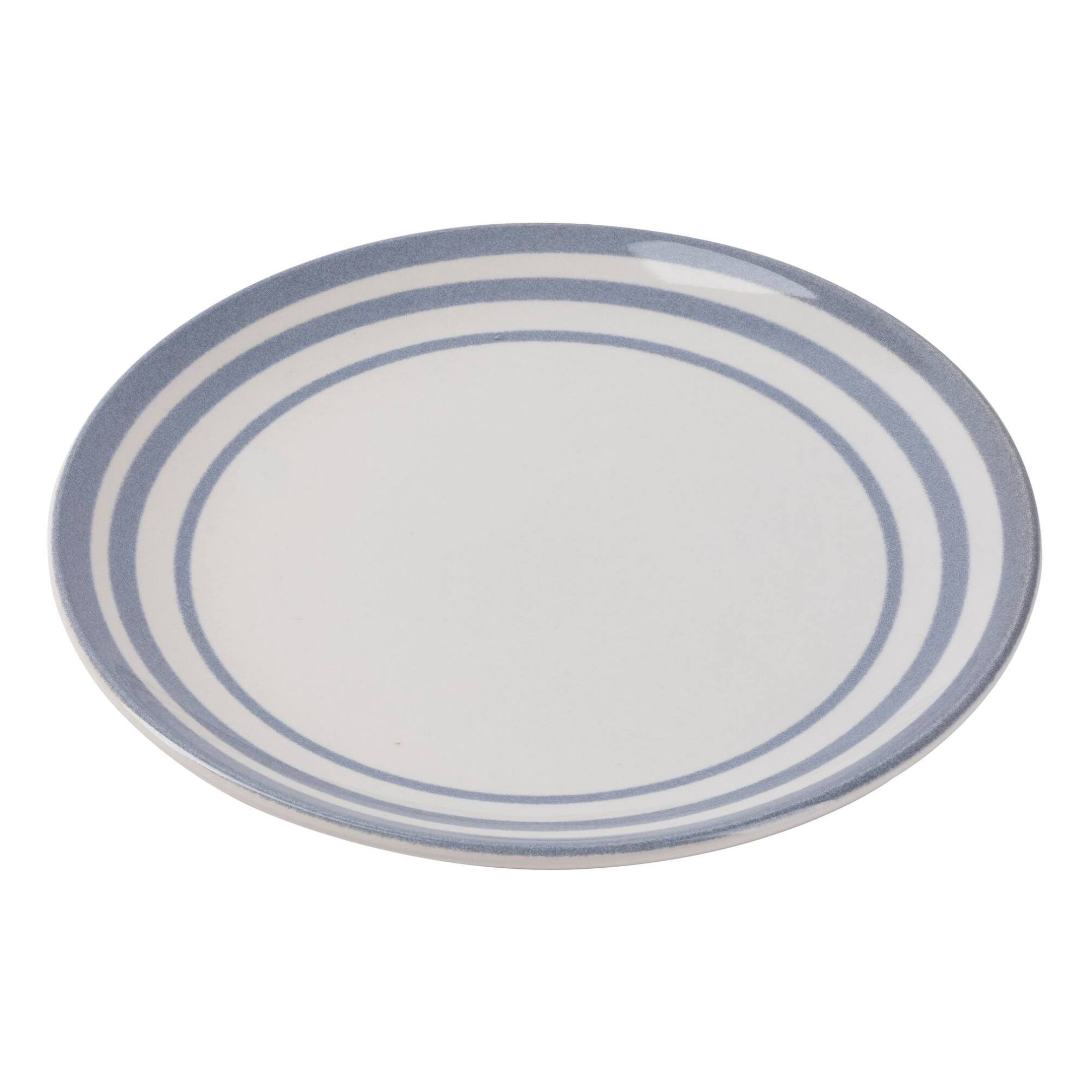 Set de 3 platos de postre ø19cm san ignacio con líneas azules