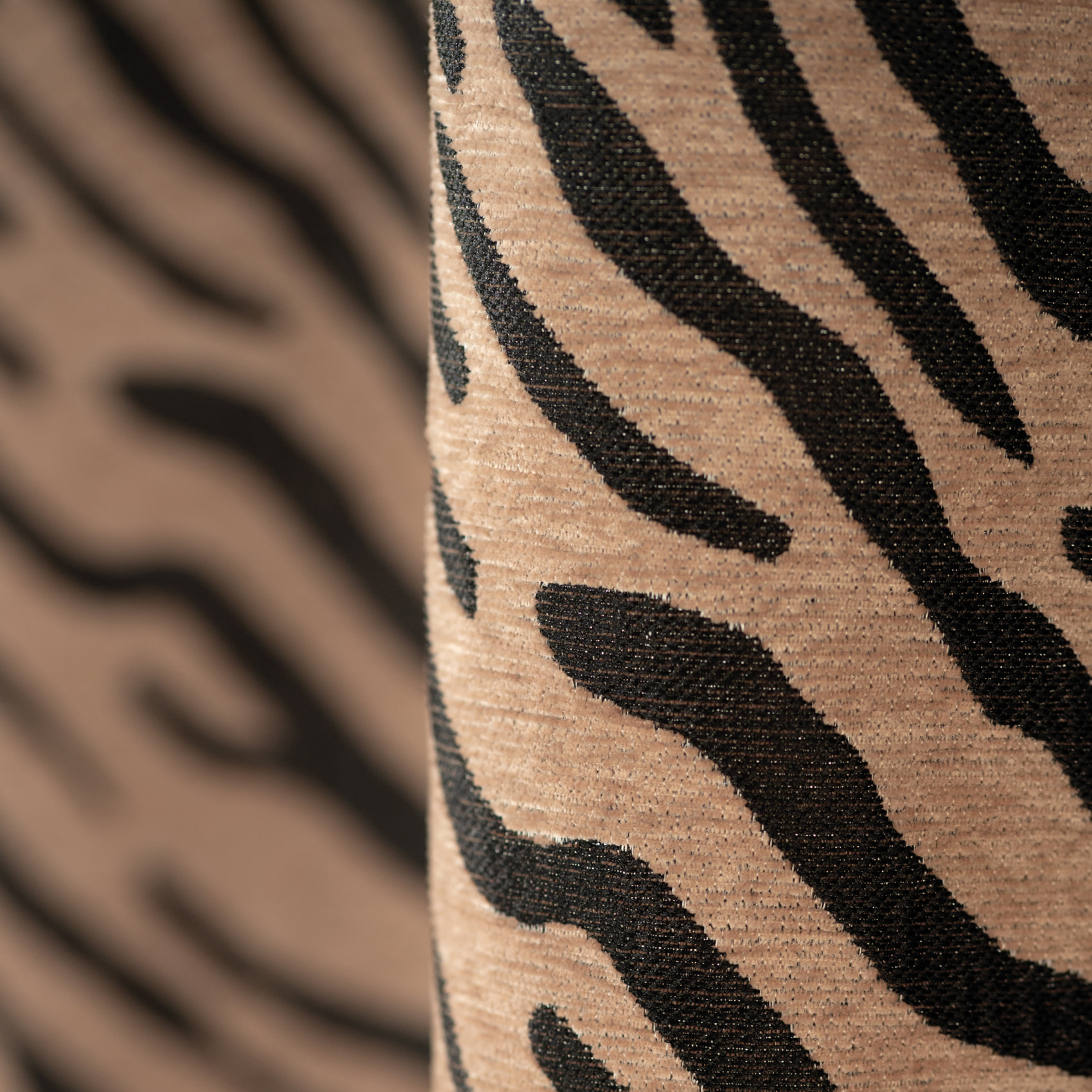 Rideau jacquard zèbre - Noir