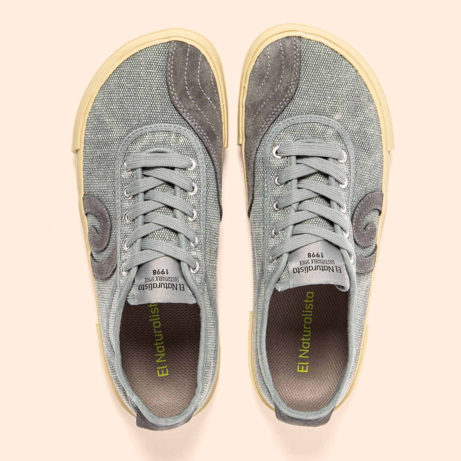 Zapatos N5953 WASHED COTTON GREY/TEKO color Grey