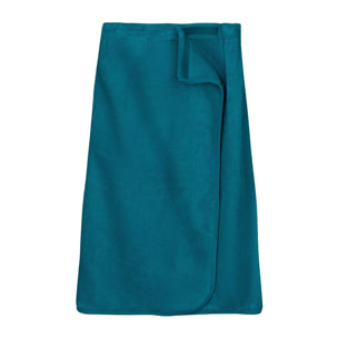 Pareo pur coton 420 g/m² uni bleu Elea canard