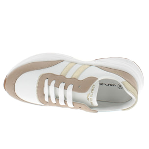 Armata di Mare Scarpe Donna Sneakers Casual con Soletta in Memory Foam AMD S51H44 White Gold