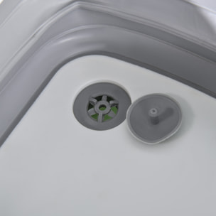 Mesa de Cocina de Camping de 3 Niveles Mesa de Camping Plegable Portátil con Estantes de Almacenaje Fregadero Soporte para Lámpara y Bolsa de Transporte para Exterior 173x52x80-174 cm Negro