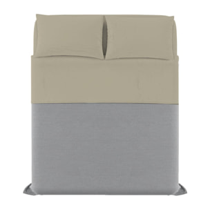 COMPLETO LETTO MAX COLOR MADE IN ITALY COTONE- TORTORA MATRIMONIALE