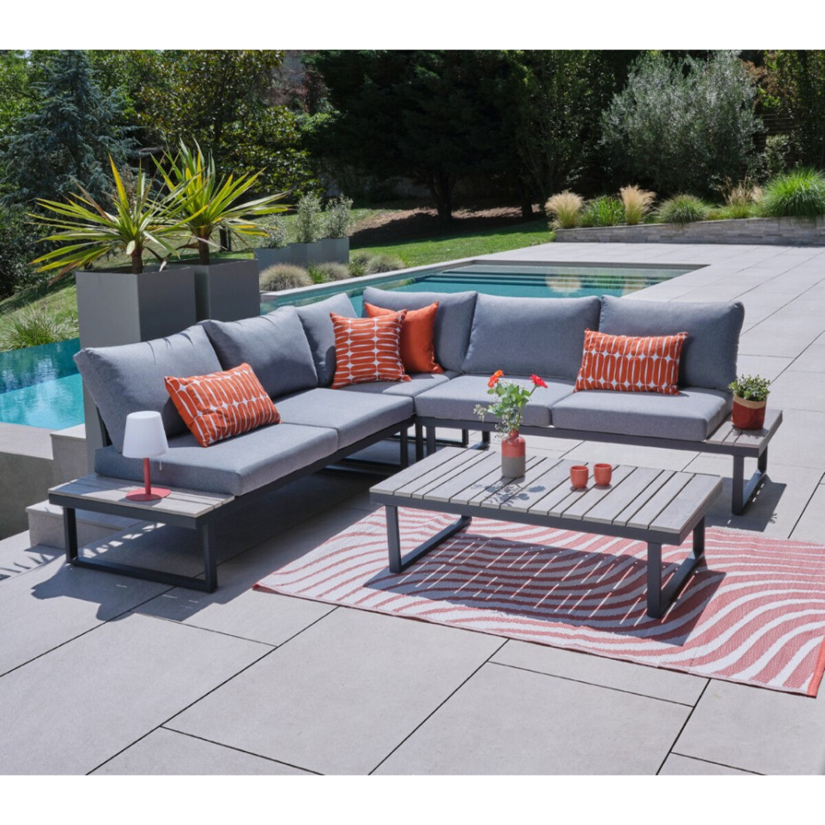 Lot de 2 coussins extérieur - 50x30x15 - ANDUZE EPICE