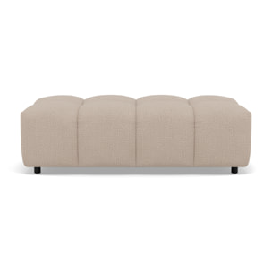 Adelaide - pouf en tissu texturé - Beige