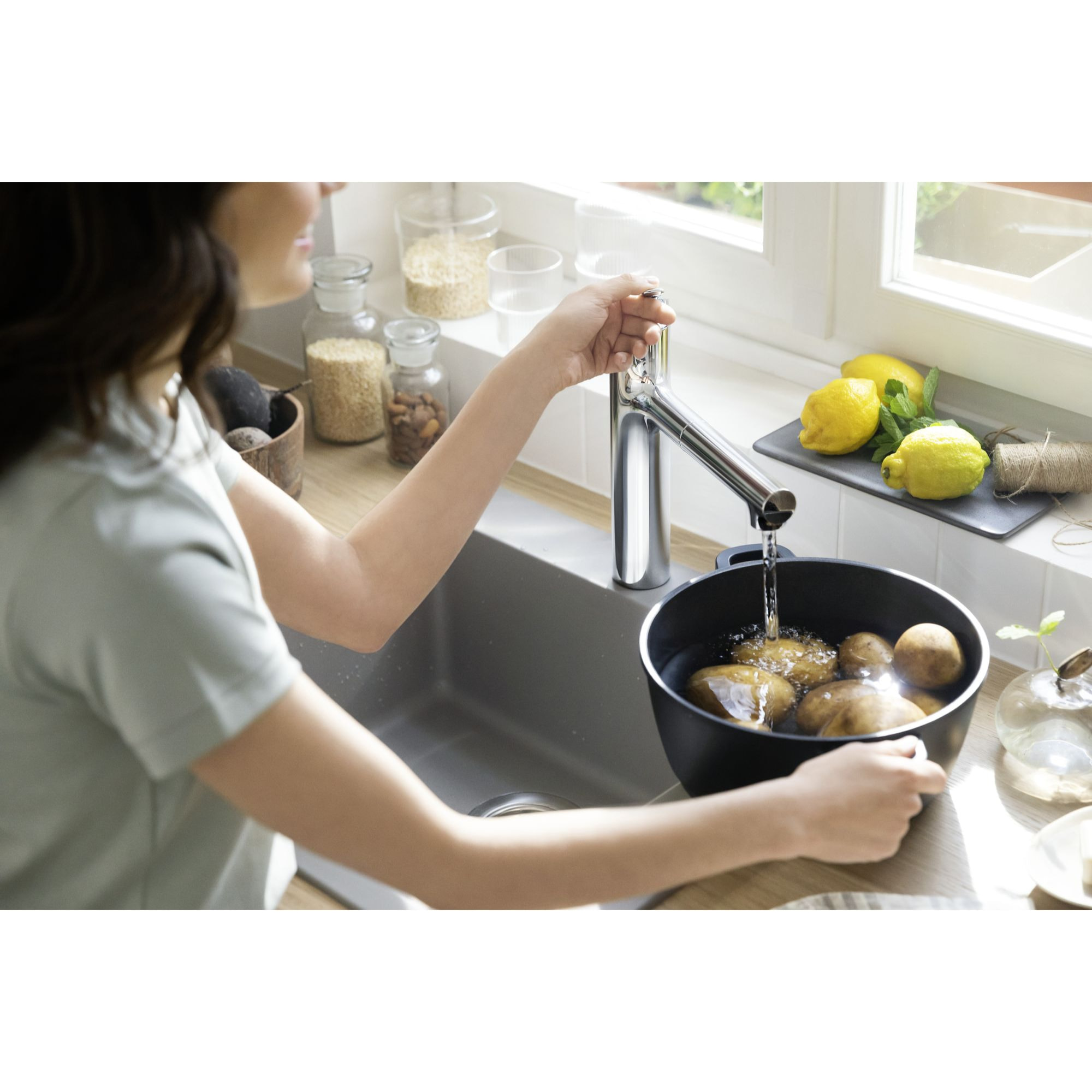 Zesis M33 Mitigeur de cuisine 160 avec douchette extractible 2 jets chromé