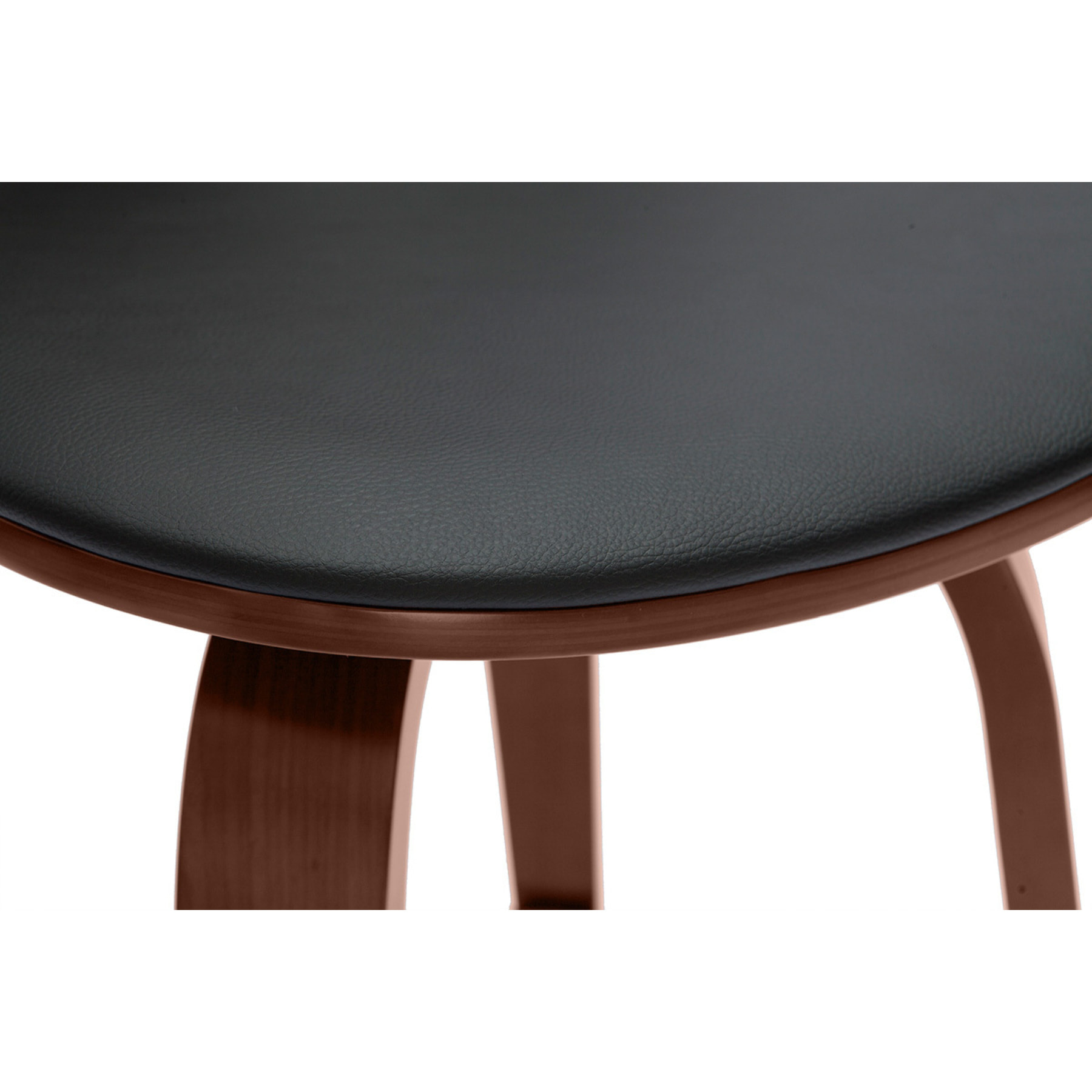 Tabourets de bar design pivotants noirs et noyer H66 cm (lot de 2) BECK
