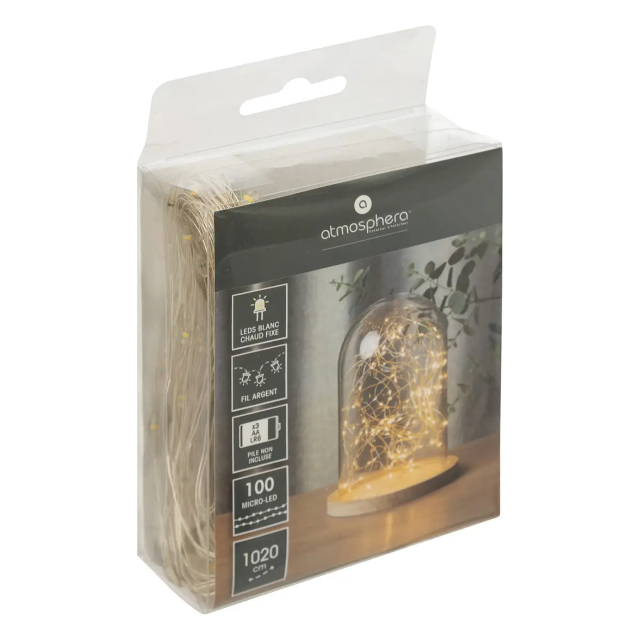 Guirlandes 100 micro LED jaune L1000cm